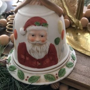 Antique Flambro 1984 Santa Porcelain Bell